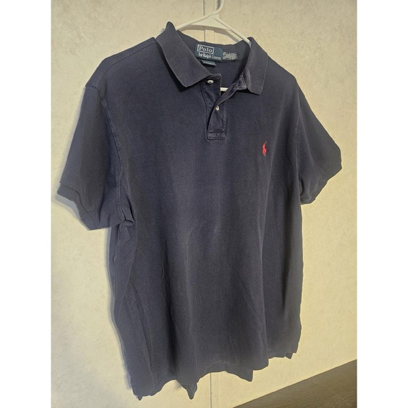 Polo Ralph Lauren Other - Polo Ralph Lauren Men's XL Custom-Fit Polo Shirt Navy Blue Red Pony Logo‎